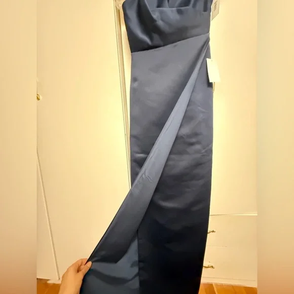 JAYGODFREY Midnight Blue Navy  Strapless Dress Szie 8 - Picture 6 of 14